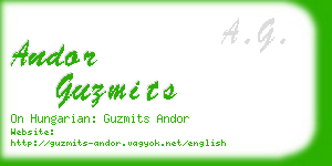 andor guzmits business card